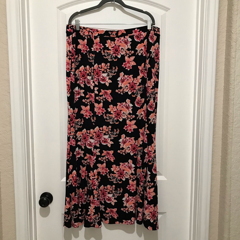 Cato floral maxi skirt